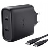 Cargador de pared gan trust maxo 65w 25525/ 2xusb tipo-c/ incluye cable usb tipo-c/ 65w