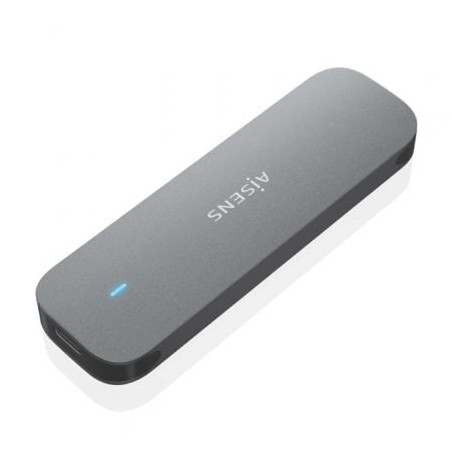 Caja externa para disco ssd m.2 sata aisens asm2-006gry/ usb 3.1/ sin tornillos