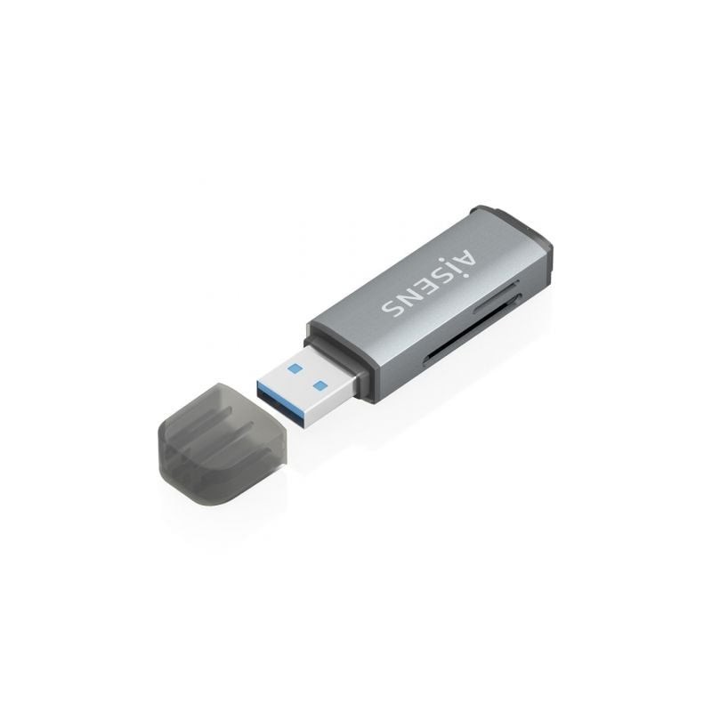 Lector de tarjetas externo aisens ascr-2a09-gr/ usb 3.1