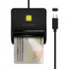 Lector de dni usb tipo-c aisens ascr-sn03c-bk/ usb tipo-c/ negro
