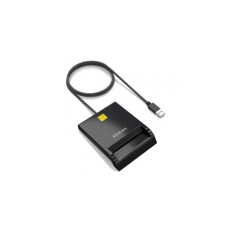 Lector de dni y tarjetas aisens ascr-sn06-bk/ usb 2.0/ negro