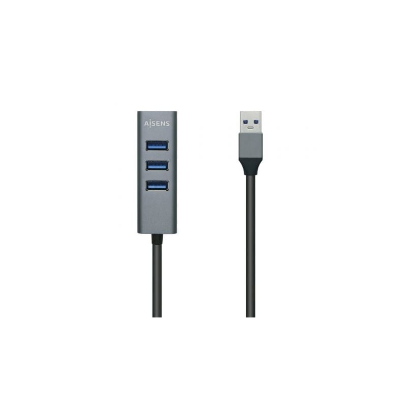 Hub usb 3.0 aisens a106-0507/ 4xusb/ gris