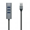 Hub usb 3.0 aisens a106-0507/ 4xusb/ gris