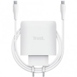Cargador de pared gan trust maxo 65w/ 1xusb tipo-c/ incluye cable usb tipo-c/ 65w