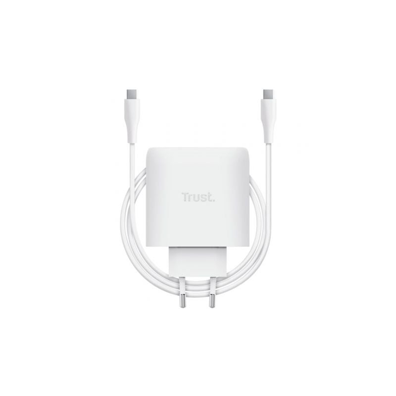 Cargador de pared gan trust maxo 65w/ 1xusb tipo-c/ incluye cable usb tipo-c/ 65w