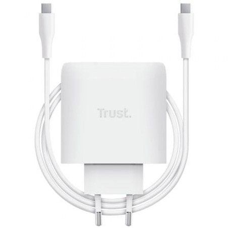 Cargador de pared gan trust maxo 65w/ 1xusb tipo-c/ incluye cable usb tipo-c/ 65w