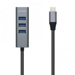 Hub usb tipo-c aisens a109-0508/ 4xusb/ gris