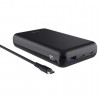 Batería externa/powerbank trust laro 20000mah/ 100w/ negra/ compatible con portátiles