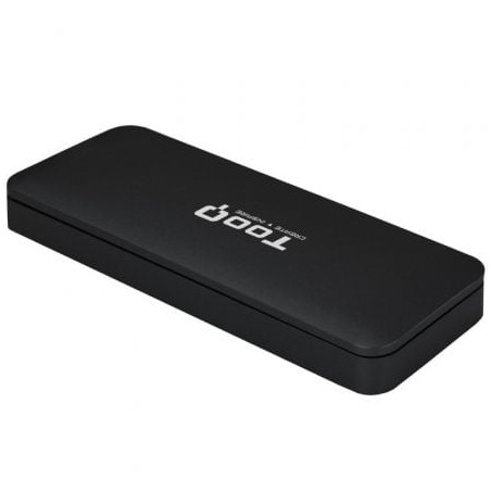 Caja externa para disco ssd m.2 nvme tooq tqe-2280b/ usb 3.1/ sin tornillos