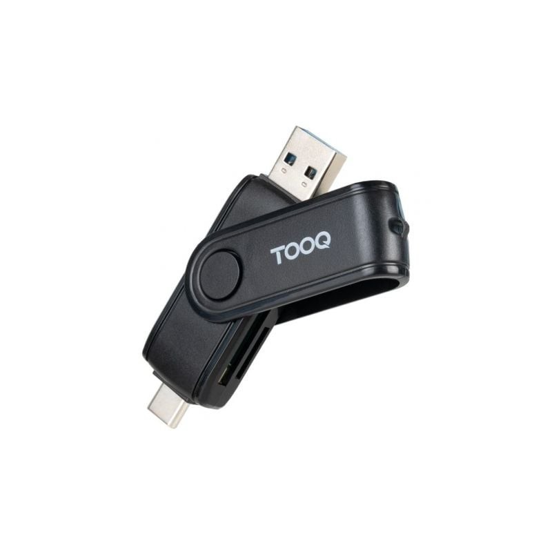 Lector de tarjetas externo tooq tqr-3003b/ usb 2.0 y usb tipo-c