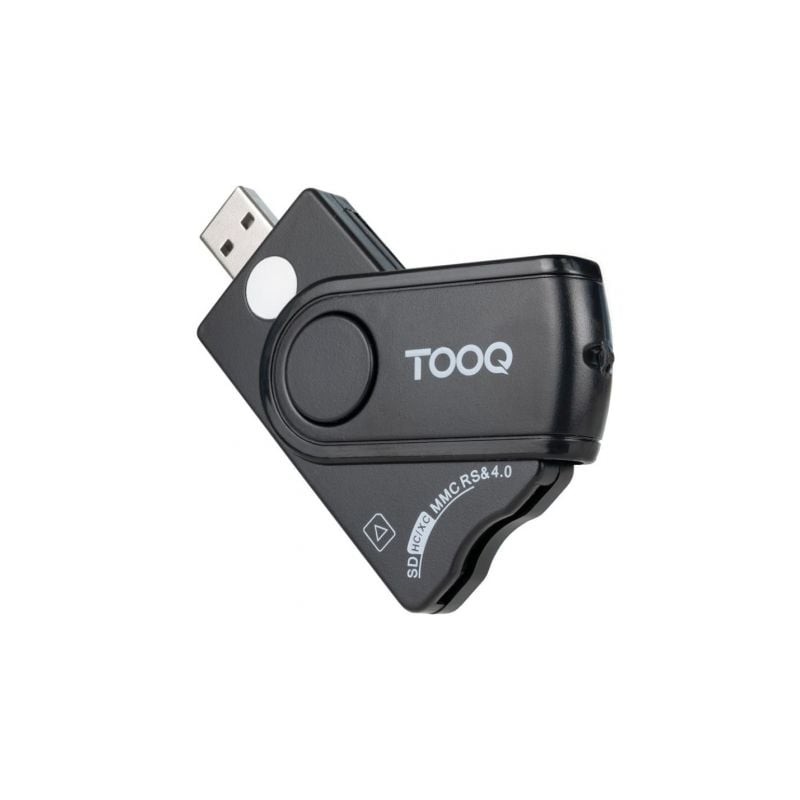 Lector de dni, tarjetas inteligentes, sd y microsd tooq tqr-3012b/ usb 2.0/ negro
