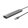 Hub usb 3.2 gen1 trust halyx/ 7xusb/ 1xusb-c/ gris