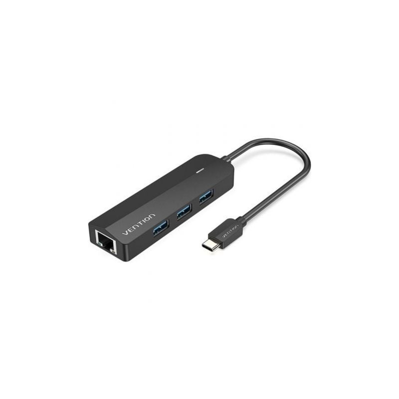 Hub usb tipo-c vention tgpbb/ 3xusb/ 1xrj45/ 1xmicro b pd