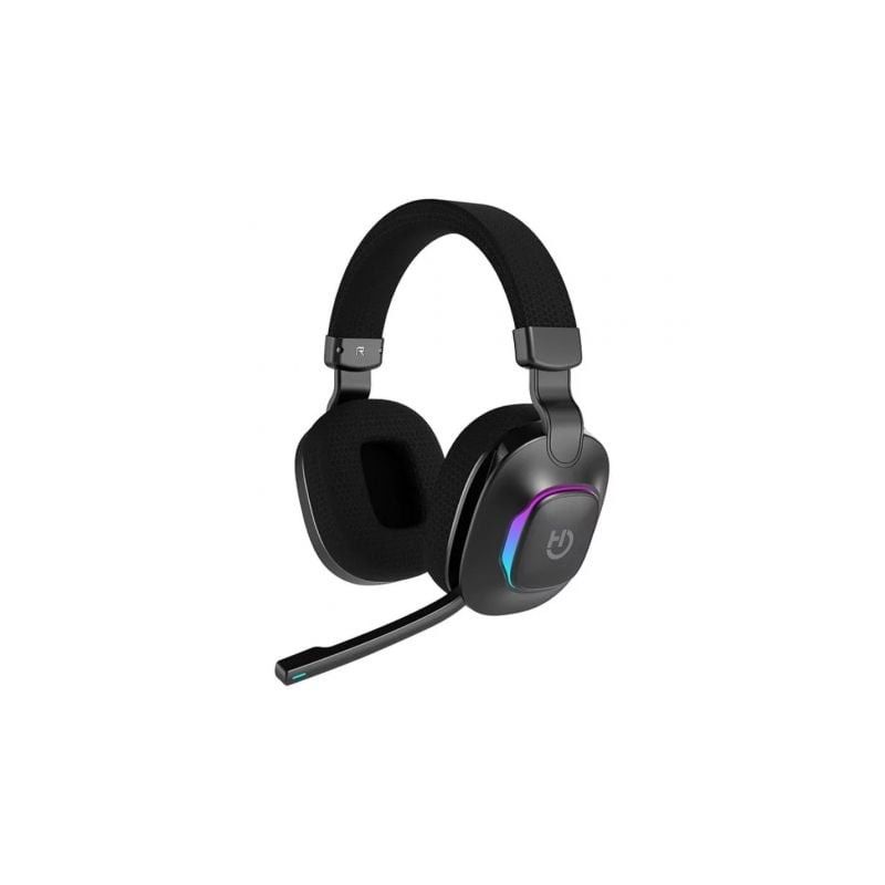 Auriculares gaming inalámbricos con micrófono hiditec vortex argb/ jack 3.5/ bluetooth/ negros