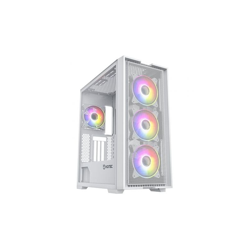 Caja gaming torre hiditec h2 air argb/ blanca