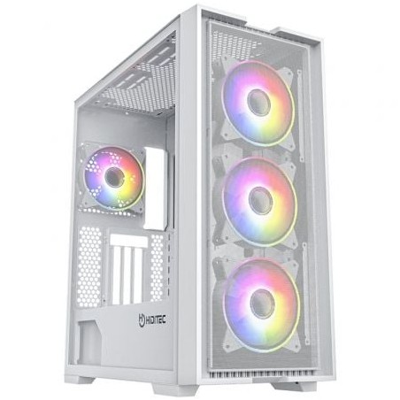 Caja gaming torre hiditec h2 air argb/ blanca