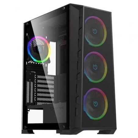 Caja gaming semitorre hiditec mh12 metal mesh