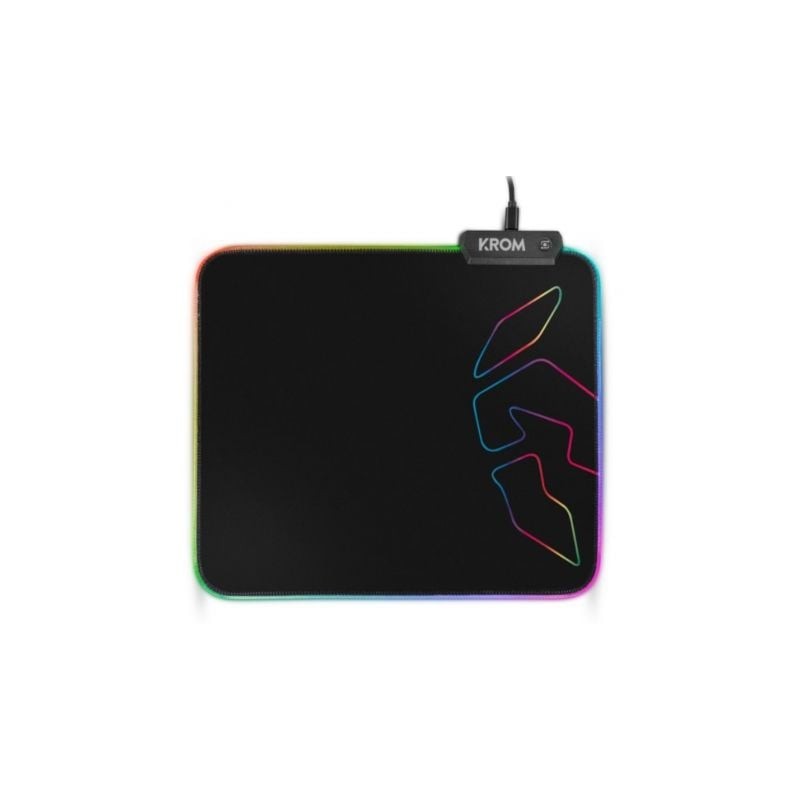 Alfombrilla krom knout rgb con iluminación led/ 320 x 270 x 3 mm