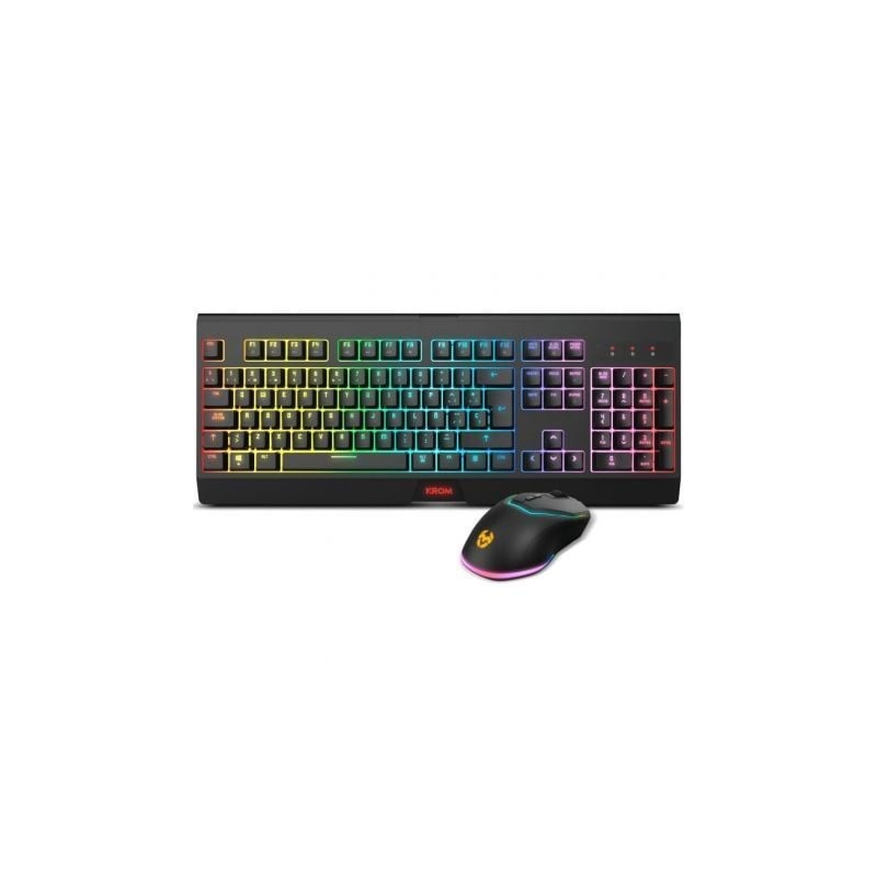 Pack gaming krom kabala/ teclado + ratón inalámbricos