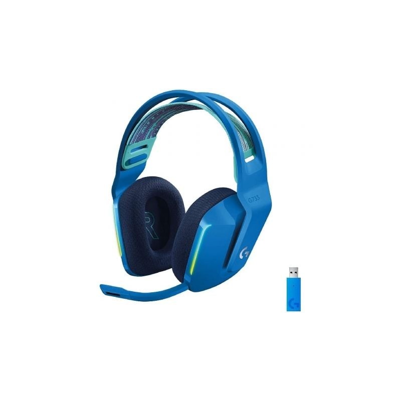 Auriculares gaming inalámbricos con micrófono logitech g733/ azules