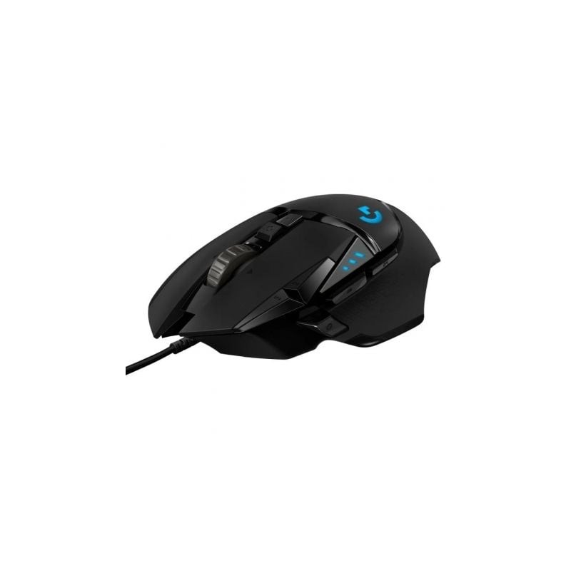 Ratón gaming logitech g502 hero/ hasta 25600 dpi/ negro