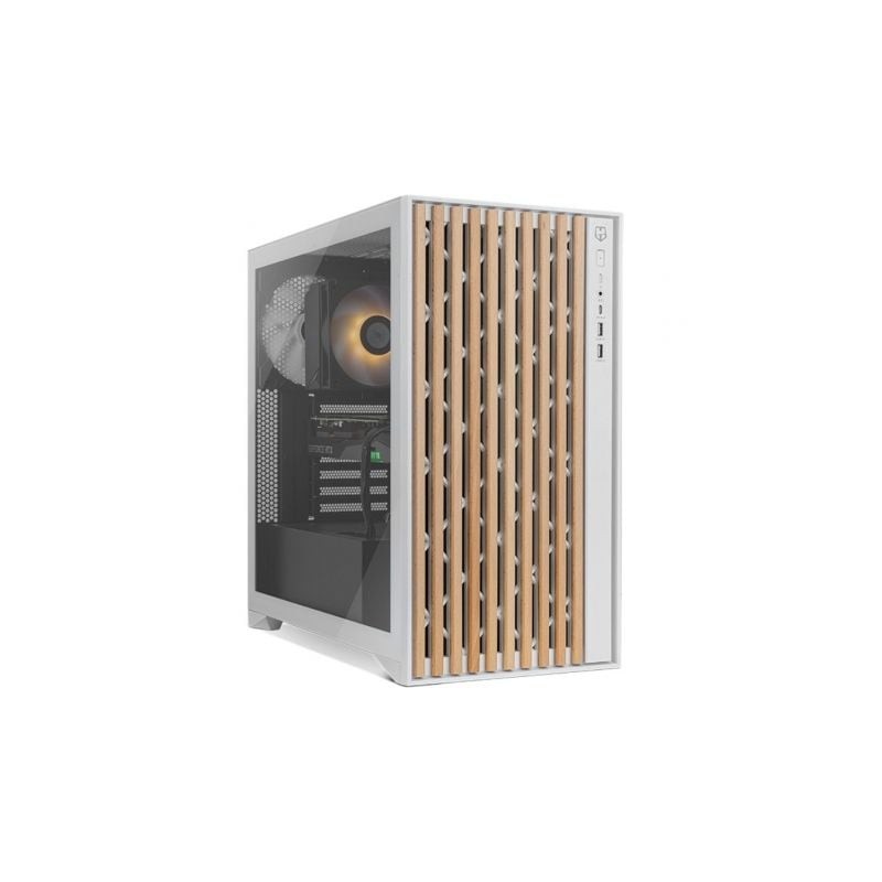 Caja gaming semitorre nox hummer element/ blanca