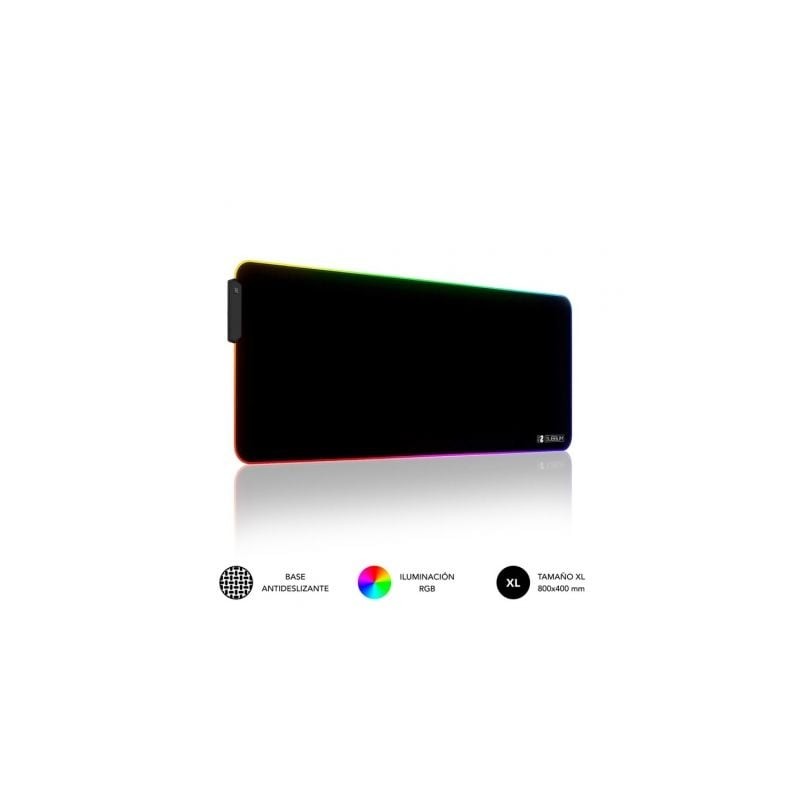 Alfombrilla subblim mp-02rgb01 led rgb xl/ 800 x 300 x 4 mm