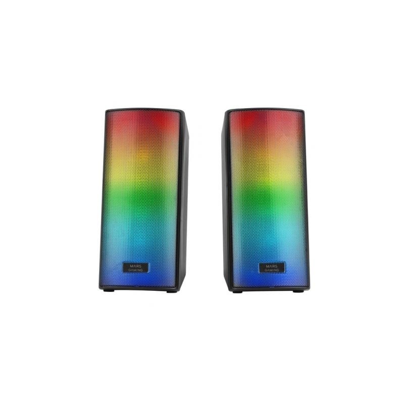 Altavoces con bluetooth mars gaming msrgb2/ 15w/ 2.0/ negros