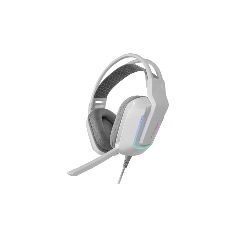Auriculares gaming con micrófono mars gaming mh-strike/ jack 3.5/ usb/ blancos