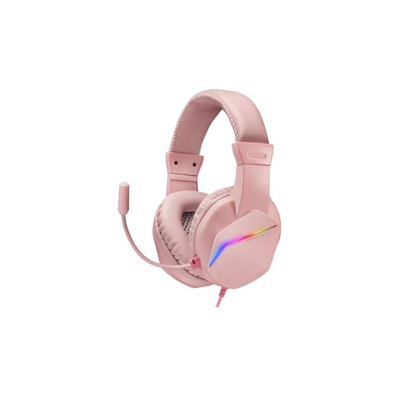 Auriculares gaming con micrófono mars gaming mh122/ jack 3.5/ rosas