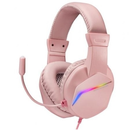 Auriculares gaming con micrófono mars gaming mh122/ jack 3.5/ rosas