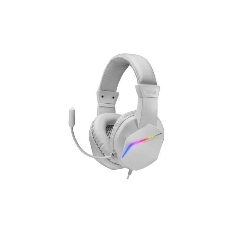 Auriculares gaming con micrófono mars gaming mh122/ jack 3.5/ blancos
