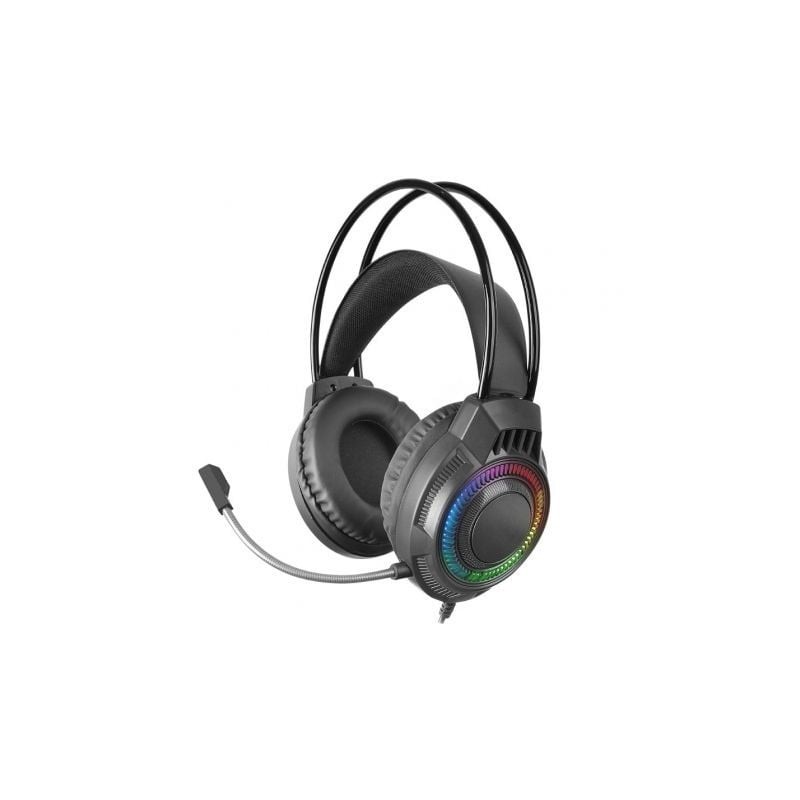 Auriculares gaming con micrófono mars gaming mh124/ jack 3.5/ negros
