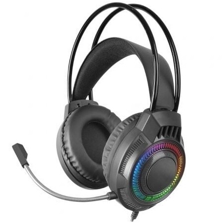 Auriculares gaming con micrófono mars gaming mh124/ jack 3.5/ negros