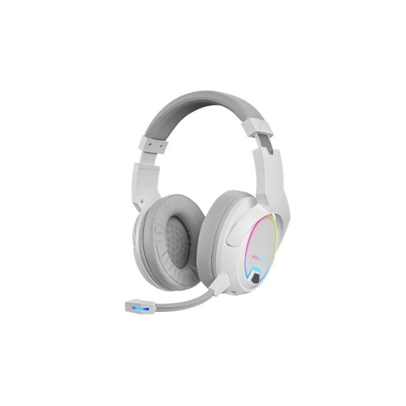 Auriculares gaming inalámbricos con micrófono mars gaming mhw100/ jack 3.5/ blancos