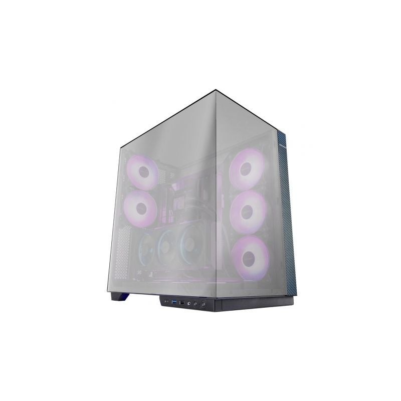 Caja gaming torre mars gaming mc-3gfpro/ cristal cromado
