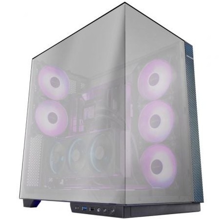 Caja gaming torre mars gaming mc-3gfpro/ cristal cromado