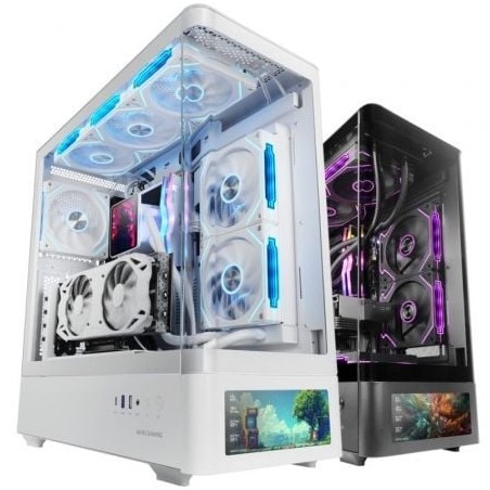 Caja gaming semitorre mars gaming mc-lcdpro/ blanca