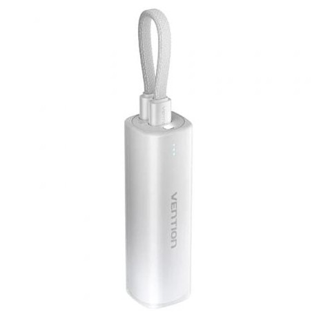 Powerbank 5000mah vention fhwm0/ 20w/ gris/ incluye cable usb tipo-c y lightning
