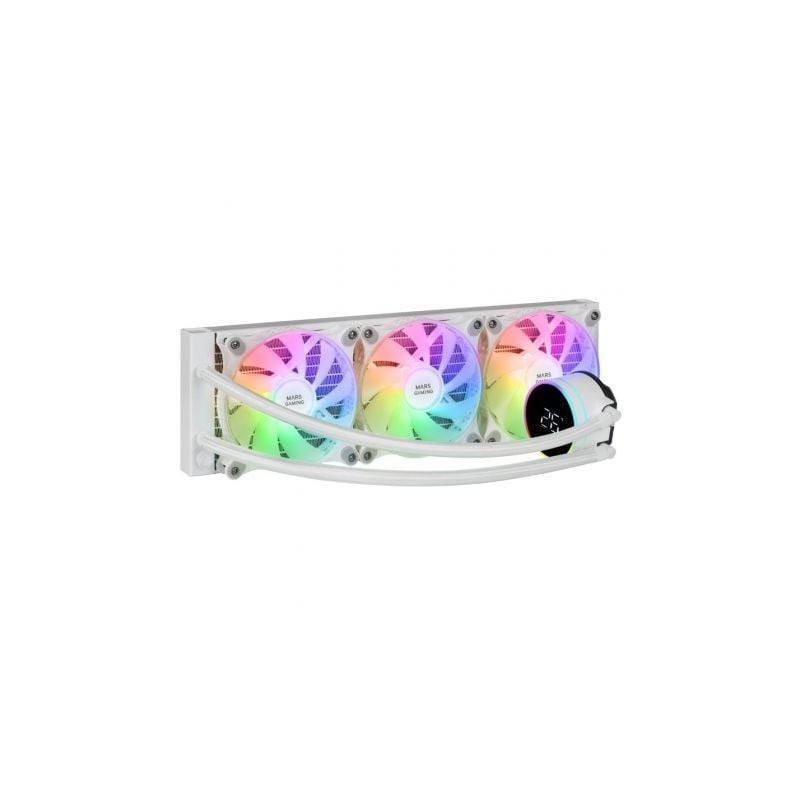Sistema de refrigeración líquida mars gaming ml-lcd360/ blanca