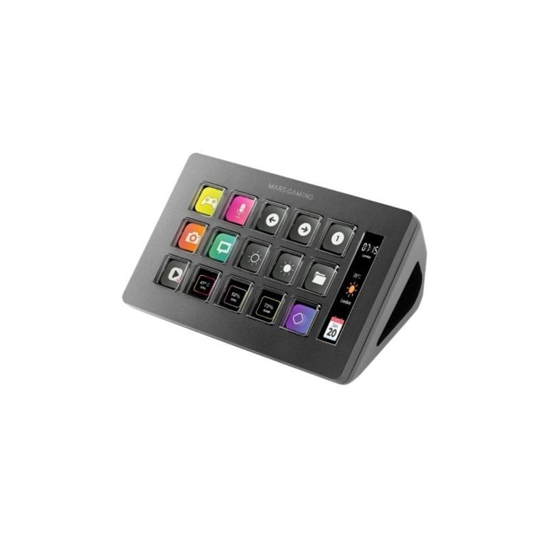 Stream deck slim mars gaming msd-one/ 15 teclas lcd/ negro