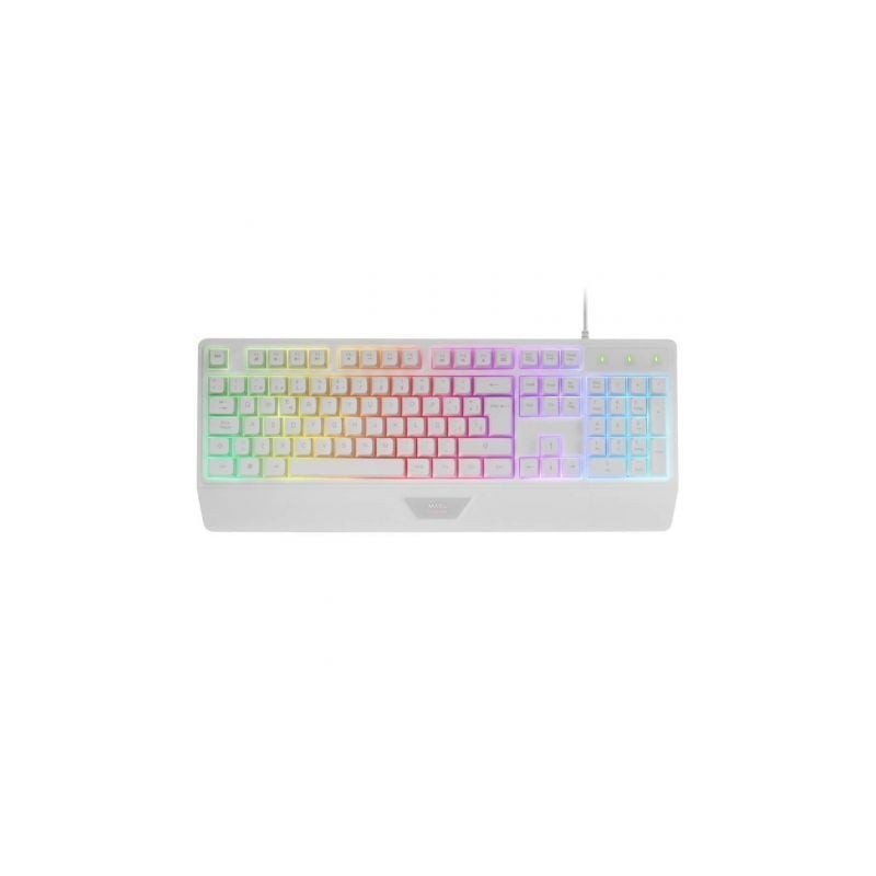 Teclado gaming semimecánico mars gaming mk124/ blanco