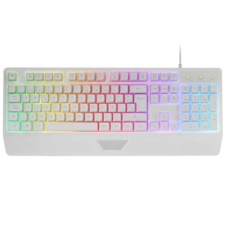 Teclado gaming semimecánico mars gaming mk124/ blanco