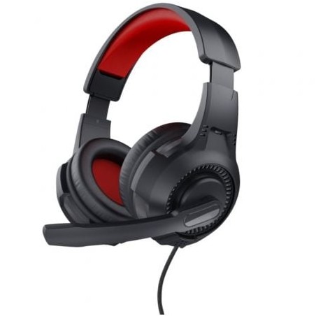 Auriculares gaming con micrófono trust gaming 24785/ jack 3.5/ rojos y negros