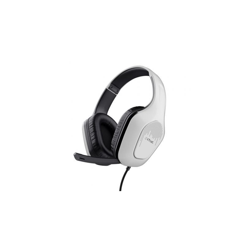 Auriculares gaming con micrófono trust gaming gxt 415 zirox/ jack 3.5/ blancos