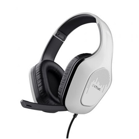 Auriculares gaming con micrófono trust gaming gxt 415 zirox/ jack 3.5/ blancos