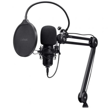 Micrófono gaming trust gaming gxt 270 emita ii+ 25770/ usb/ negro