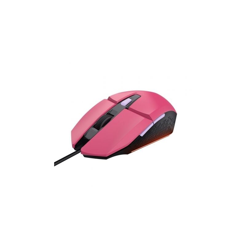 Ratón gaming trust gaming gxt 109 felox/ hasta 6400 dpi/ rosa