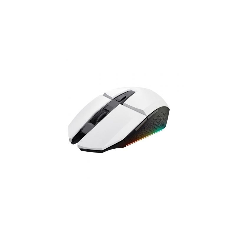 Ratón gaming inalámbrico trust gaming gxt 110 felox/ batería recargable/ hasta 4800 dpi/ blanco