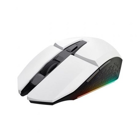 Ratón gaming inalámbrico trust gaming gxt 110 felox/ batería recargable/ hasta 4800 dpi/ blanco